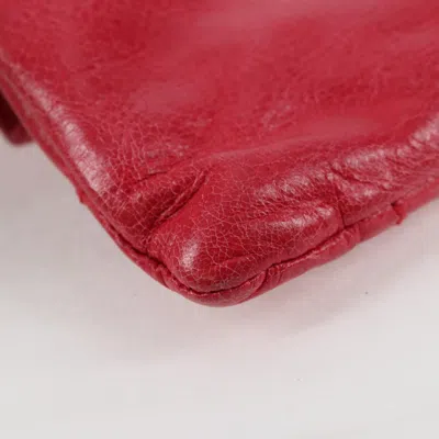 Pre-owned Balenciaga Giant Envelope Red Leather Clutch Bag ()