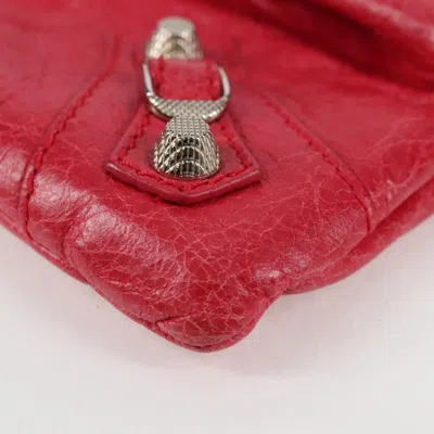 Pre-owned Balenciaga Giant Envelope Red Leather Clutch Bag ()