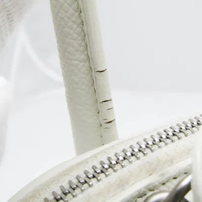 Pre-owned Balenciaga Ville Top Handle White Leather Handbag ()