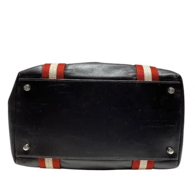 Pre-owned Bally Dark Brown Leather Canvas Tote Bag ()