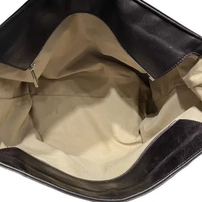 Pre-owned Bally Dark Brown Leather Canvas Tote Bag ()