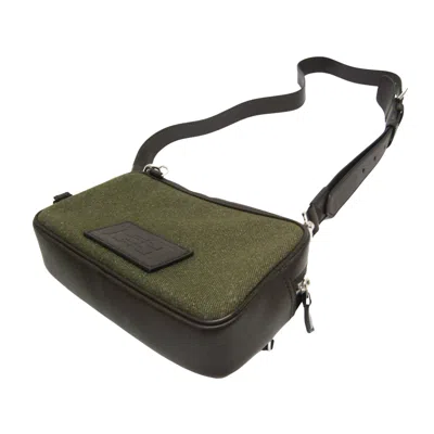 Pre-owned Bally Khaki Canvas Shoulder Bag () In Brown