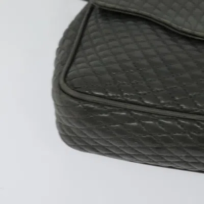Pre-owned Bally Grey Leather Shoulder Bag () In Gray