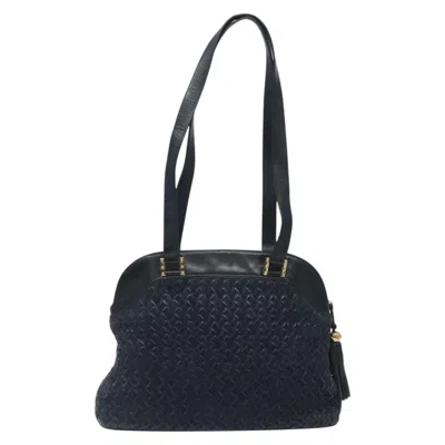 Pre-owned Bally Navy Leather Shoulder Bag () In Blue