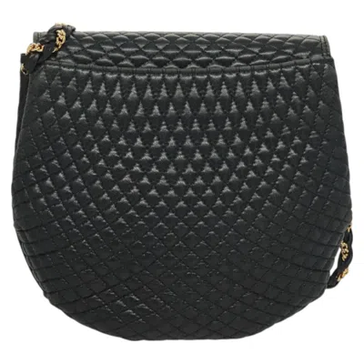 Pre-owned Bally Navy Leather Shoulder Bag () In Blue