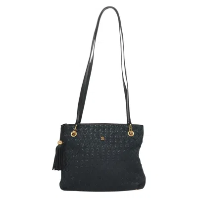 Pre-owned Bally Navy Suede Shoulder Bag () In Blue