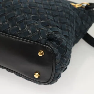 Pre-owned Bally Navy Suede Shoulder Bag () In Blue