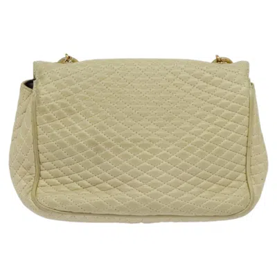 Pre-owned Bally Quilted Beige Leather Shoulder Bag () In Sand