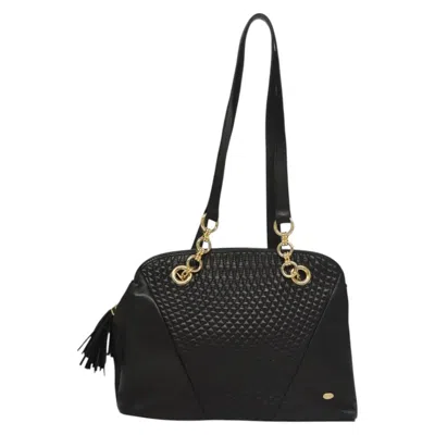 Pre-owned Bally Quilted Black Leather Shoulder Bag ()