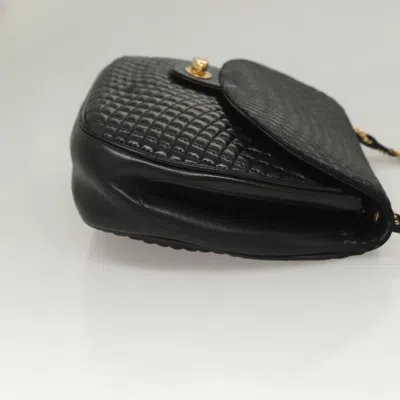 Pre-owned Bally Quilted Black Leather Shoulder Bag ()