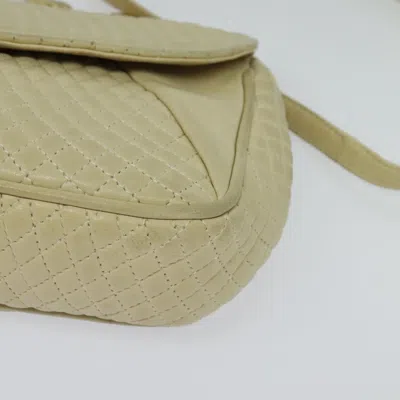 Pre-owned Bally Quilted Beige Leather Shoulder Bag () In Sand
