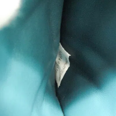 Pre-owned Bottega Veneta Bloc Turquoise Leather Clutch Bag () In Blue