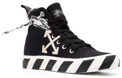 Off-white Vulcanized Mid-top Sneakers In Black