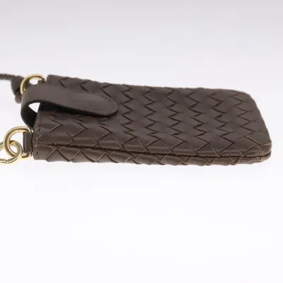 Pre-owned Bottega Veneta Brown Leather Clutch Bag ()