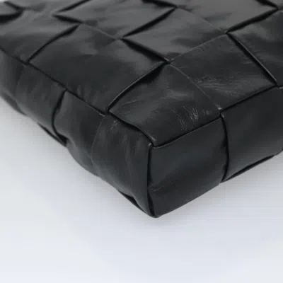 Pre-owned Bottega Veneta Intrecciato Black Leather Clutch Bag ()
