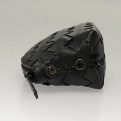 Pre-owned Bottega Veneta Intrecciato Black Leather Clutch Bag ()