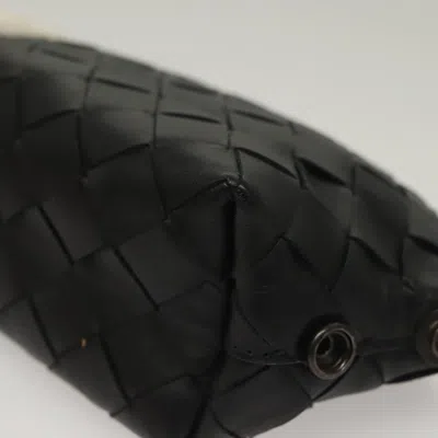 Pre-owned Bottega Veneta Intrecciato Black Leather Clutch Bag ()