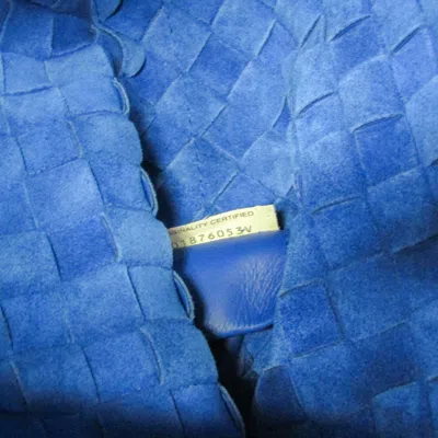 Pre-owned Bottega Veneta Intrecciato Blue Leather Tote Bag ()