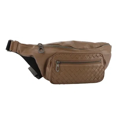 Pre-owned Bottega Veneta Intrecciato Brown Leather Shoulder Bag ()
