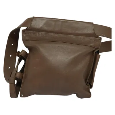 Pre-owned Bottega Veneta Intrecciato Brown Leather Shoulder Bag ()