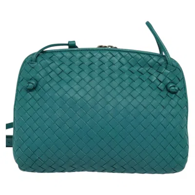 Pre-owned Bottega Veneta Intrecciato Green Leather Shoulder Bag ()