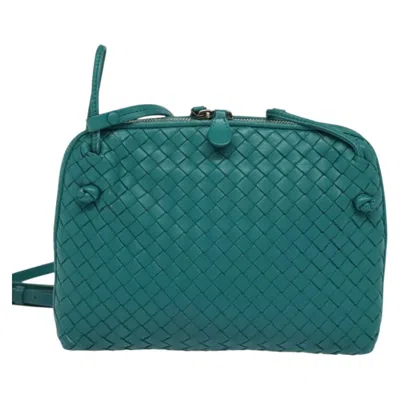 Pre-owned Bottega Veneta Intrecciato Green Leather Shoulder Bag ()