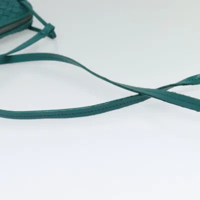 Pre-owned Bottega Veneta Intrecciato Green Leather Shoulder Bag ()