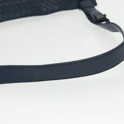 Pre-owned Bottega Veneta Intrecciato Navy Leather Shoulder Bag () In Blue