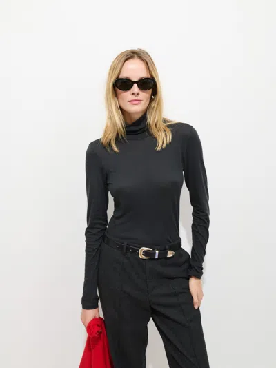 Alex Mill Airspun Turtleneck In Cotton In Black