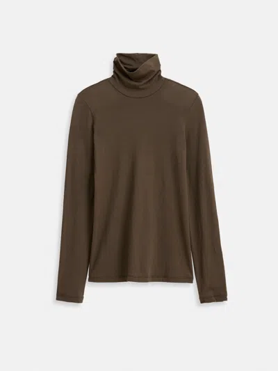 Alex Mill Airspun Turtleneck In Cotton In Brown