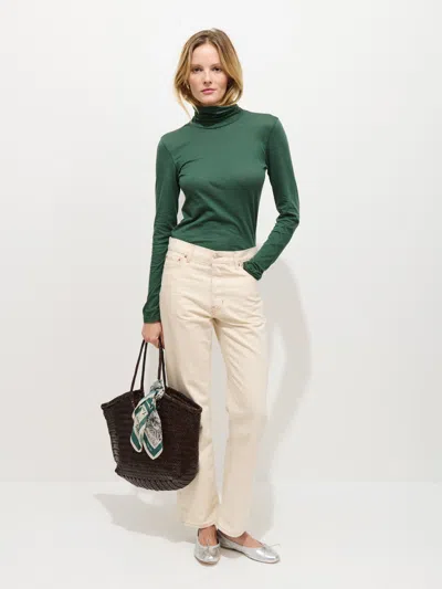 Alex Mill Airspun Turtleneck In Cotton In Green