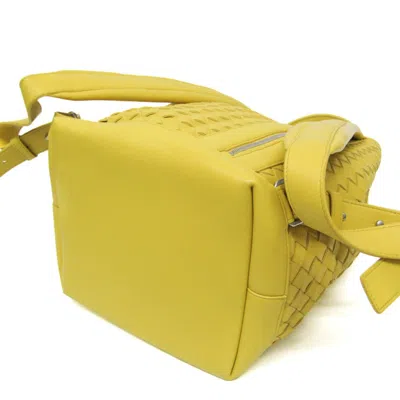 Pre-owned Bottega Veneta Intrecciato Yellow Leather Backpack Bag ()