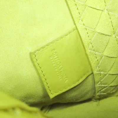 Pre-owned Bottega Veneta Intrecciato Yellow Leather Backpack Bag ()