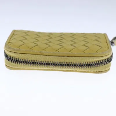 Pre-owned Bottega Veneta Intrecciato Yellow Leather Wallet  ()