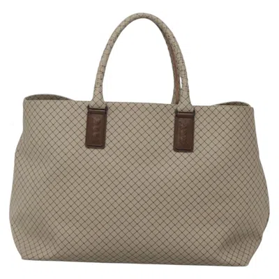 Pre-owned Bottega Veneta Marco Polo Grey Canvas Tote Bag () In Gray