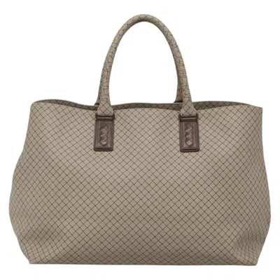 Pre-owned Bottega Veneta Marco Polo Grey Canvas Tote Bag () In Gray