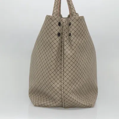 Pre-owned Bottega Veneta Marco Polo Grey Canvas Tote Bag () In Gray