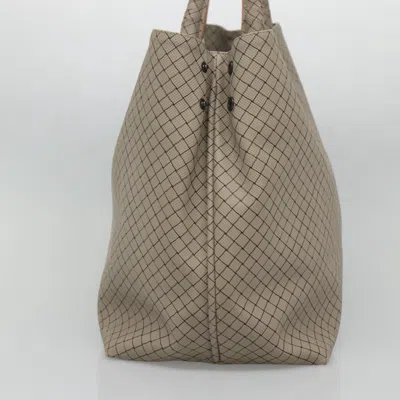 Pre-owned Bottega Veneta Marco Polo Grey Canvas Tote Bag () In Gray
