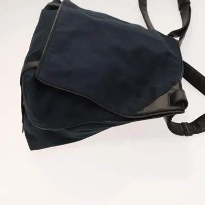 Pre-owned Bottega Veneta Navy Cotton Shoulder Bag () In Blue