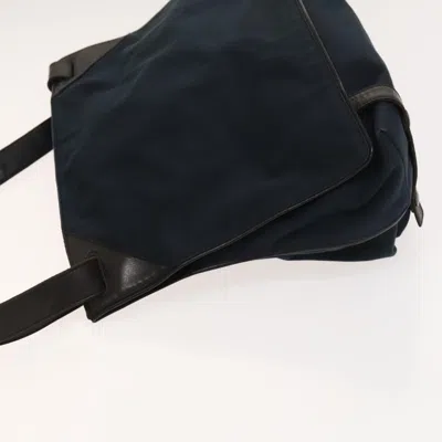 Pre-owned Bottega Veneta Navy Cotton Shoulder Bag () In Blue