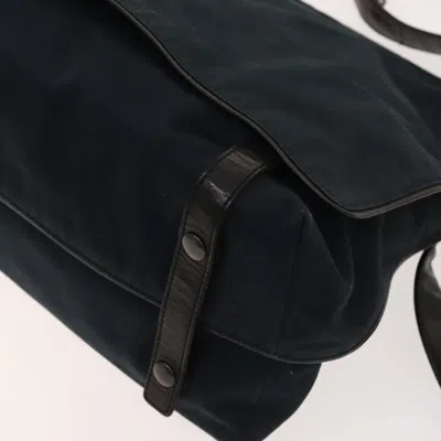 Pre-owned Bottega Veneta Navy Cotton Shoulder Bag () In Blue