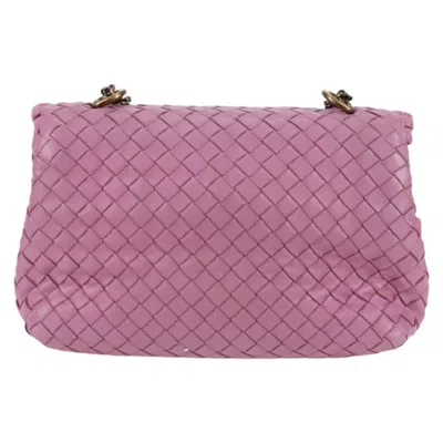Pre-owned Bottega Veneta Olimpia Purple Leather Shoulder Bag ()