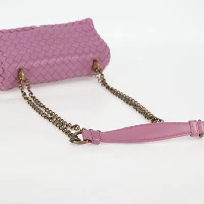 Pre-owned Bottega Veneta Olimpia Purple Leather Shoulder Bag ()