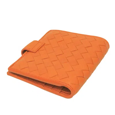 Pre-owned Bottega Veneta Orange Leather Wallet  ()