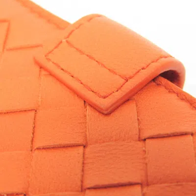 Pre-owned Bottega Veneta Orange Leather Wallet  ()