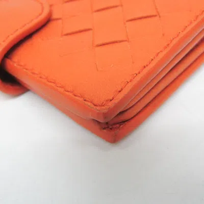 Pre-owned Bottega Veneta Orange Leather Wallet  ()