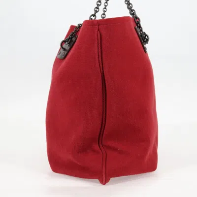 Pre-owned Bottega Veneta Red Canvas Tote Bag ()
