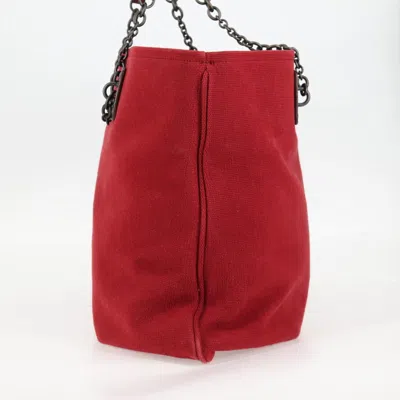Pre-owned Bottega Veneta Red Canvas Tote Bag ()