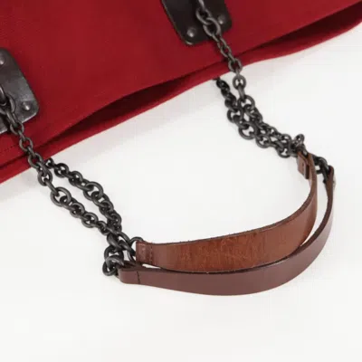 Pre-owned Bottega Veneta Red Canvas Tote Bag ()