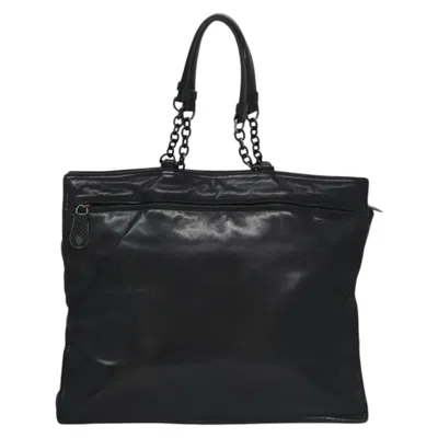 Pre-owned Bottega Veneta Tambura Black Leather Tote Bag ()